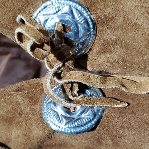 VINTAGE BROWN LEATHER VEST FRINGES NEW WITH TAG DREAM APPAREL WESTERN COWBOY - Picture 5 of 7